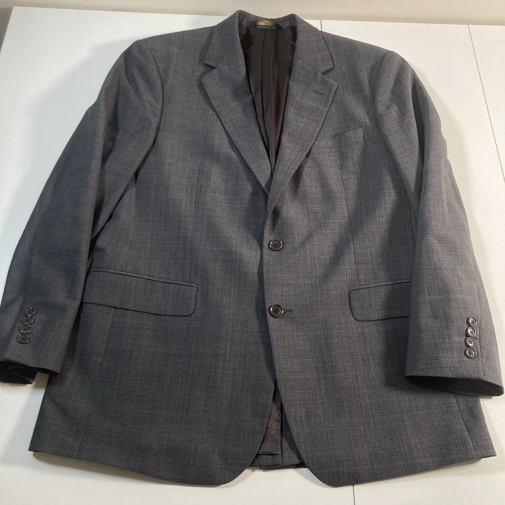 Brooks Brothers Stretch Blazer 42R Wool‎ Suit Jacket Gray Glen Plaid (Tag 41R)